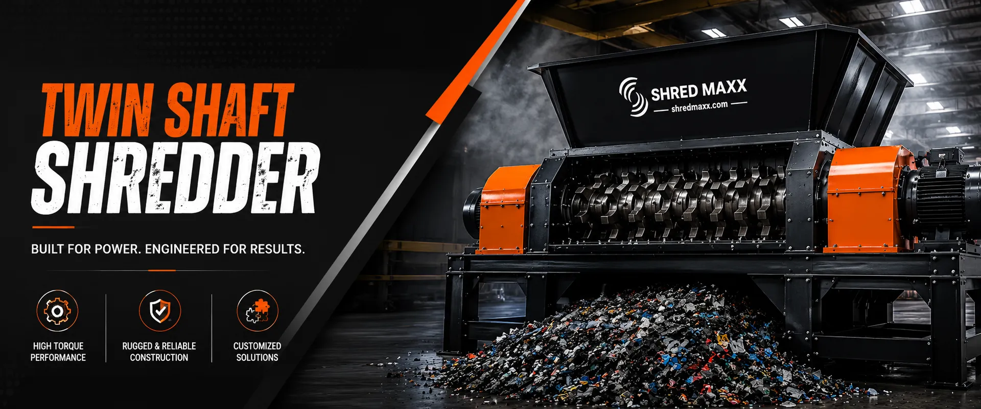 ShredMaxx Twin Shaft Shredder Manufacturer in India